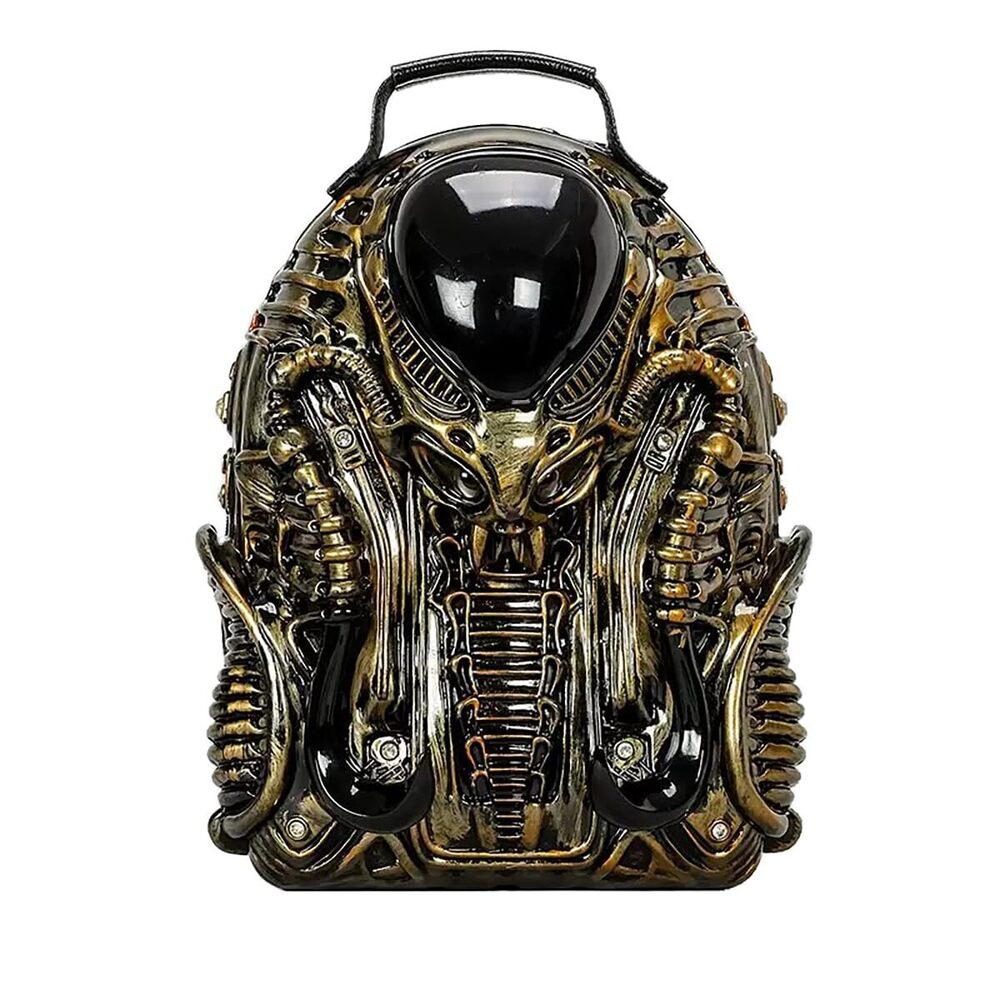 6157 Goth Bag Alien Y2K Backpack Xenomorph Costume Outdoor Gold